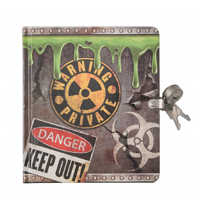 Personalized Lock & Key Notebook with DANGER KEEP OUT Personalized Lock & Key Notebook with DANGER KEEP OUT